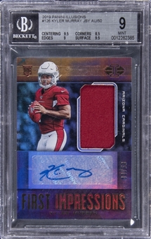 2019 Panini Illusions "First Impressions" #126 Kyler Murray Signed Jersey Rookie Card (#44/50) - BGS MINT 9/BGS 10